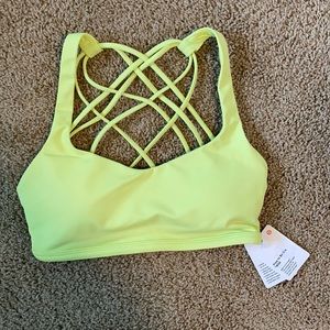NWT Yellow Lululemon Sports Bra
